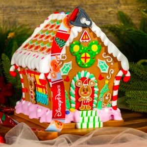 Mickey and Minnie Mouse Gingerbread House Popcorn Bucket 2024 Party Exclusive